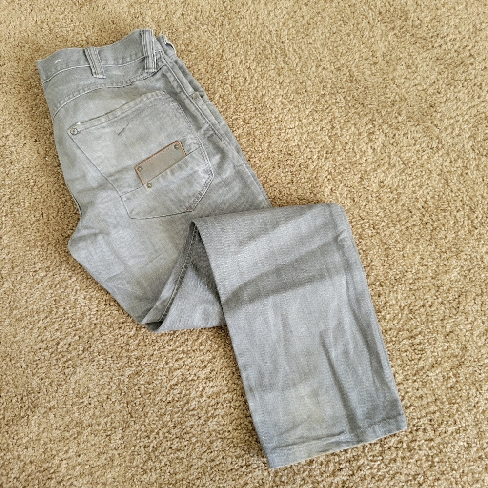 H&M x Sliq Slim Fit Jeans 30x30 Light Gray EUC